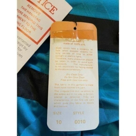 Vintage 80s NWT Adrianna Papell Blouse and Skirt Set Women’s Size 10 100% Silk - Picture 7 of 11